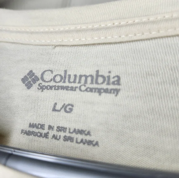 Columbia Hidden Haven Cream Dog Graphic Long Sleeve Tee Size Large - Picture 8 of 12